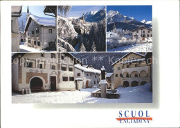 12366904 Scuol GR Dorfplatz Museum Dorfgasse Kirche Mit Inn Engadinerhaus Mit Pi - Altri & Non Classificati