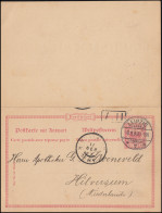 Postkarte P 27/02 Adler 10/10 Pf. Aus LEIPZIG 9.9.1899 Nach HILVERSUM 11.9.99 - Other & Unclassified