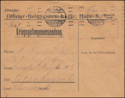 Kriegsgefangenensendung Vom Offizier-Gefangenenlager HALLE / SAALE 3.11.1915 - Feldpost (franchigia Postale)