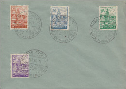 SBZ 162-165 Leipziger Messe, 4 Werte, Stempel-Vorlage SSt LEIPZIG 12.5.46 - Gebraucht