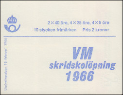 Markenheftchen 10I Eisschnelllauf-WM (Deckelinschrift Schwedisch) , ** - Non Classificati