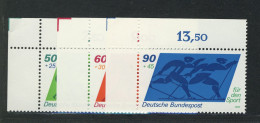 1046-1048 Sporthilfe 1980, Ecke O.l. Satz ** - Neufs