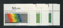 1019-1021 Nobelpreisträger 1979, Ecke O.r. Satz ** - Unused Stamps