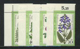 949-952 Wofa Wiesenblumen 1977, Ecke O.l. Satz ** - Nuovi