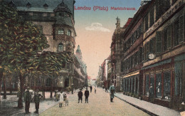 ALLEMAGNE - Landau (Pfalz) - Marktstrasse - Animé - Colorisé - Uhren - Gold - Carte Postale Ancienne - Landau