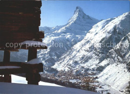 12365983 Zermatt VS Winterpanorama Mit Matterhorn Walliser Alpen  - Altri & Non Classificati