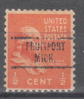 USA Precancel Vorausentwertungen Preo Locals Michigan, Fruitport 734 - Precancels