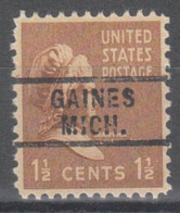 USA Precancel Vorausentwertungen Preo Locals Michigan, Gaines 729 - Precancels