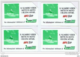 4  USATE:   £. 5.000x2 + £. 10.000x2  -  31.12.1995  -  IL  NUMERO  VERDE  AEREO  -  QUESTE. - Públicas Figuración Ordinaria