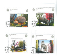 SAN MARINO 2022 CTO Fauna Selvatica Sammarinese Serie 4 Valori - New Set - Gebruikt