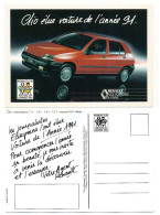 CPSM / CPM 10.5 X 15 Voiture Automobile RENAULT CLIO élue Voiture De L'année 1991 - Turismo