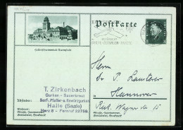 AK Darmstadt, Das Hallenschwimmbad, Ganzsache  - Postkarten