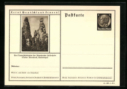 AK Nieder Adersbach /Sudetengau, Ansicht Der Felsen, Naturschönheiten, Ganzsache Lernt Deutschland Kennen  - Postcards