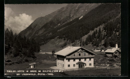 AK Gries Im Sulztal, Tiroler-Hütte Gegen Gebirgsmassiv  - Autres & Non Classés