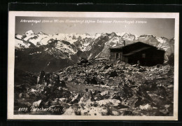 AK Patscherkofel-Gipfelhütte Mit Blick Auf Schrankogel, Wildes Hinterbergl Und Lüsenser Fernerkogel  - Autres & Non Classés