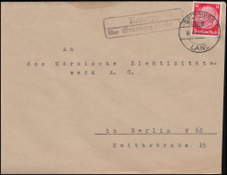 Landpost Krampe über Grünberg Schlesien Auf Brief GRÜNBERG 16.4.36 - Covers & Documents