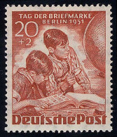 81 Tag Der Briefmarke 1951, 20+2 Pf ** Postfrisch - Ungebraucht