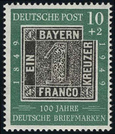 113 100 Jahre Briefmarken / Schwarzer Einser, 10 Pf ** - Ungebraucht