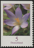 2480Eo Blumen 5 C Elfenkrokus, Links Und Oben Geschnitten, ** - Neufs