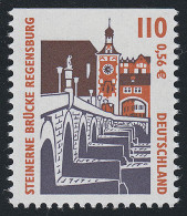 2140C SWK 110 Pf / 0,56 Euro Oben Ungezähnt, Steinerne Brücke Regensburg, ** - Unused Stamps