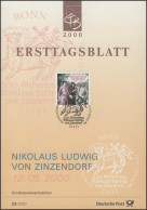 ETB 23/2000 Nikolaus Ludwig Graf Von Zinzendorf - 1991-2000