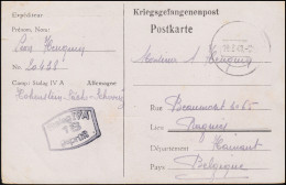 Kriegsgefangenenpost Stalag IV A 18 Postkarte Tarnstempel 19.3.41 Nach Belgien - Feldpost 2e Guerre Mondiale