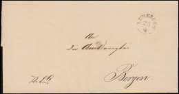 Vorphilatelie Briefhülle Lüneburg 23.4. Nach Bergen, Um 1842  - Prephilately