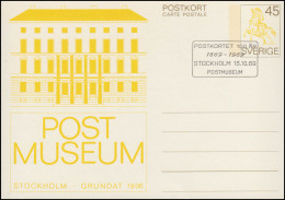 Schweden Postkarte P 89 Postmuseum Postreiter, FDC Stockholm 13.10.1969 - Interi Postali