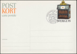 Schweden Postkarte P 98 Briefkasten 85 Öre, Gestempelt - Interi Postali