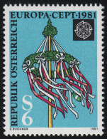 1671 Europa: Folkore, Maibaum, 6 S, Postfrisch ** - Unused Stamps