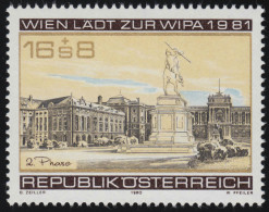 1662 WIPA 1981/ Wien, Heldenplatz, Denkmal, Hofburg, 2. Produktion 16 S + 8 S ** - Unused Stamps