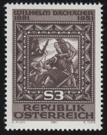 1666 100. Geburtstag, Wilhelm Dachauer, Briefmarkenentwurf W. Dachauer, 3 S, ** - Ongebruikt