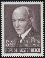 1661 100. Geburtstag, Robert Musil, Dichter, 4 S Postfrisch ** - Unused Stamps