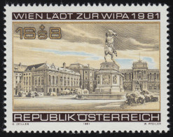 1665 Aus Block WIPA 1981, Heldenplatz, Denkmal, Neue Hofburg, 16 S + 8 S, ** - Nuovi