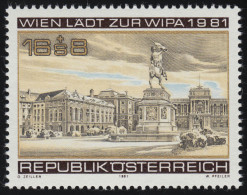 1665 Aus Block WIPA 1981, Heldenplatz, Denkmal, Neue Hofburg, 16 S + 8 S, ** - Ungebraucht
