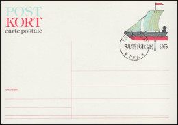 Schweden Postkarte P 100 Segelboot 95 Öre 1977, Gestempelt - Postal Stationery