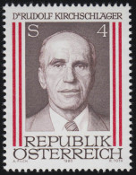 1635 65. Geburtstag, Rudolf Kirchschläger, Bundespräsident, 4 S, Postfrisch **  - Unused Stamps