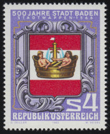 1631 500 Jahre Stadt Baden, Stadtwappen (1566), 4 S, Postfrisch ** - Unused Stamps