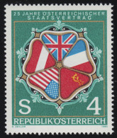 1641 25 Jahre Österreichischer Staatsvertrag Flaggen Ornament 4 S Postfrisch **  - Ungebraucht