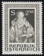 1642 Kongress Der Benediktinischen Orden Österreichs, Hl. Benedikt, 2.50 S ** - Neufs