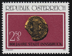 1647 800 Jahre Innsbruck, Stadtsiegel (1267) 2.50 S, Postfrisch ** - Ungebraucht