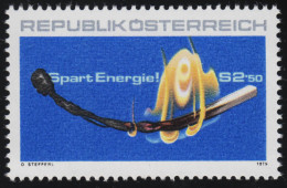 1622 Energiesparen, Abbrennendes Zündholz, 2.50 S, Postfrisch ** - Ongebruikt