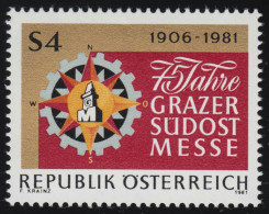 1682 75 Jahre Grazer Südostmesse, Messeemblem, 4 S, Postfrisch ** - Unused Stamps