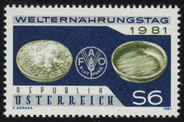 1686 Welternährungstag, FAO Emblem Gefüllter / Leerer Teller, 6 S, Postfrisch ** - Nuovi