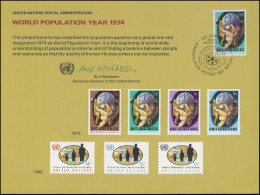 UNO Erinnerungskarte EK 6 Weltbevölkerungsjahr 1974, Genf-FDC 18.10.1974 - Altri & Non Classificati