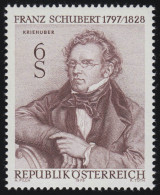 1590 150. Todestag, Franz Schubert, Komponist, 6 S, Postfrisch ** - Ungebraucht