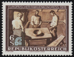 1587 Europäischer Familienkongress, Tischgebet Gemälde,  6 S, Postfrisch ** - Ongebruikt