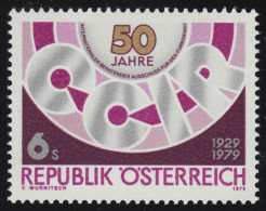 1598 50 Jahre CCIR Ausschuss, CCIR Emblem, 6 S, Postfrisch ** - Unused Stamps
