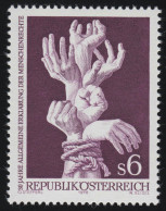 1595 Allgemeine Erklärung D. Menschenrechte, Gefesselte Hände 6 S, ** - Unused Stamps