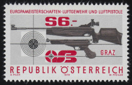 1599 Europameisterschaften Luftgewehr /Luftpistole Schießen Emblem Gewehr 6 S ** - Ungebraucht